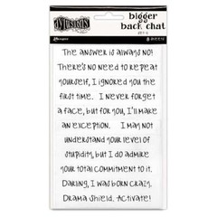 Dylusions Creative Dyary Bigger Back Chat Stickers – White, Set #4, DYA86871