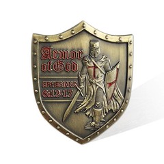 Put On The Whole Armor of God Challenge Coin Eph 6:13-17 3D Commemorative Collec