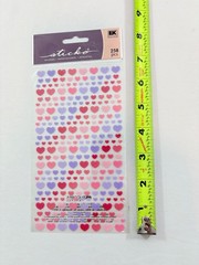 STICKO VALENTINE STICKERS / PURPLE AND PINK HEARTS