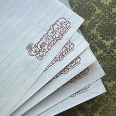 Vintage 80s Critter Sitters Lined Note Binder Paper Morgan Stationary Lot Sheets