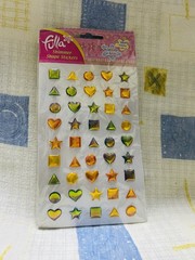 Fula Shimmer Shape Stickers 3D Colorful Scrapbook Craft Kids Decorative Gems🔥💵