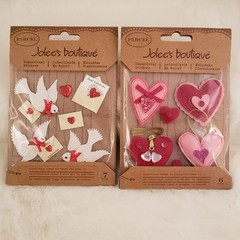 2 Jolee’s Boutique Dimensional Sticker Pack Set – Valentines Love Dove Theme