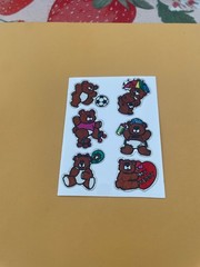 Vintage 1980s Prism Vending Machine Bear Stickers
