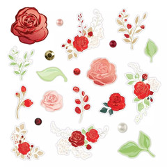 Creative Memories Red Rose Embellishments
