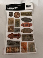 CREATIVE IMAGINATIONS Epoxy Stickers 6×9 Phrases Football Sports Icons Emotions