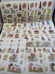 Lot 100s Vintage SCHOLASTIC Happy Easter Stickers NEW 1980s Bunnies, Chicks