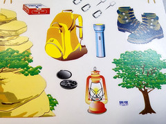 Camping Hiking Stickers Tents Trees Scrapbooking Junk Journal Planner Stickers