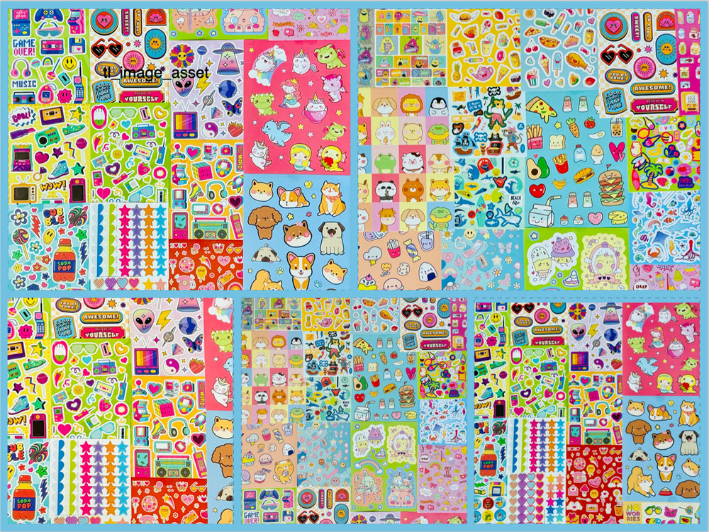300 STICKER Lot, Sandylion Hallmark Crafters Corner American Greetings Trend +
