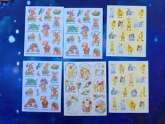 VINTAGE HALLMARK AGC STICKERS EASTER BUNNY DUCKS CHICKS NEW 6 FULL SHEETS