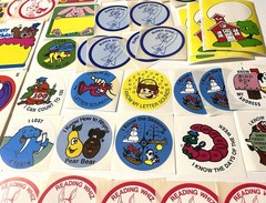 Lot of 100 Vintage Teacher Reward Stickers COOL LOT 70s 80s 90s 1980s Teech Um +