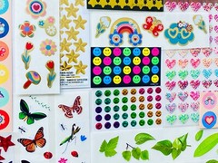 1099 Random Stickers Laser Full Sheet Glossy Cute Stickers Creative Diy Cartoon