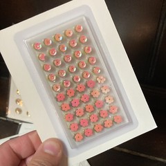 Stampin Up Crafting Supplies Rhinestones Gems Sequins Cork Self Adhesive Lot/7