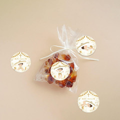 500Pcs Mi Bautizo Decor-Mi Bautizo Stickers Roll Thank You Label Stickers
