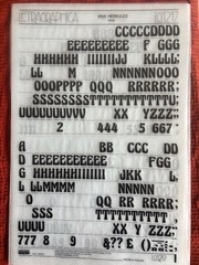 Three (3) Letraset INSTANT LETTERING Transfer Letters 48pt Herkules HAAS NICE 1