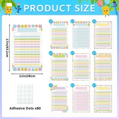 9Pcs Classroom Charts Colourful Classroom Incentive Chart Homework Data Chart…