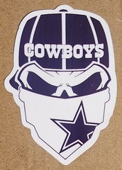 Dallas Cowboys bandit outlaw die-cut decal sticker