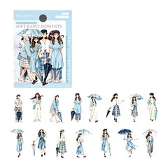 Paper Craft PET Character Sticker, 30 Count Sticker for Journaling Use