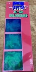 VTG AMERICAN GREETINGS STICKER WORLD 3-D HOLOGRAMS, Horse Themed, NIP