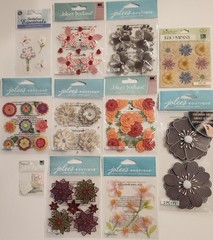 Lot Of 11 JOLEE’S BOUTIQUE K&Co Sandylion Scrapbooking Stickers FLOWERS