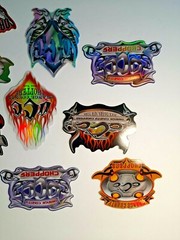 🔥OCC Orange County Choppers Logo Motorcycle Advertise Metallic Sticker x 11 -SR