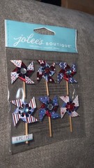 VERY RARE Jolee’s Patriotic Pinwheels July 4th Scrapbooking Stickers