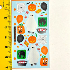 Stickopotamus Halloween Party Binder Stickers Ghost Candy Trick or Treat Vintage