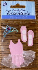 Essentials Sandylion Ballerina Ballet Dance Flowers Tiara Wand Scrapbook Sticker