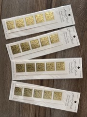 Fossler Seals Gold Small Square Fleur Marian Heath Tags Cards Envelopes LOT 4