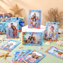 AmazingSpark 50 Pack Ocean Theme Picture Frames 4×6, Under the Sea Paper Phot…
