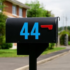 Durable Waterproof Blue Number Stickers 0-9 for Indoor and Outdoor