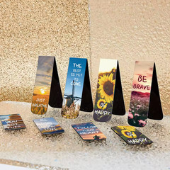 Set of 6- Inspirational Magnetic Bookmarks with Motivational Quotes Book Readers