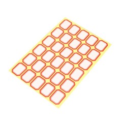 Coated Paper Name Stickers Red Adhesive for Organization Marking Home Office Use