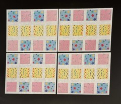 Creative Memories 4″ x 5″ Stickers Medley Squares Lot of 4 Birthday, Confetti