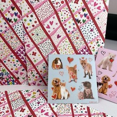 PAPYRUS Valentine’s Day treat bags 5″ x 7” WITH STICKERS & SEALS ( 6 Count)