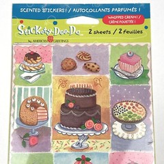Stickety-Doo-Da SCENTED Whipped Cream Cake American Greetings Stickers 2 Sheets