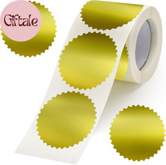 Embossing Stickers 300Pcs 2» Gold Foil Seals Stickers for Certificates Self Adh