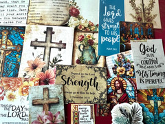 #773 – SMALL FAITH & FLORAL Junk Journal Scrapbooking Kit – 15 Pieces SHIPS FREE