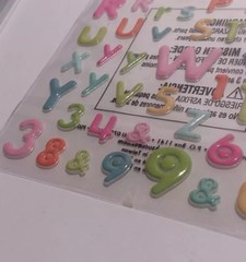Scrapbook Craft Letter Embellishments Multi Colored 5 Packs Unused