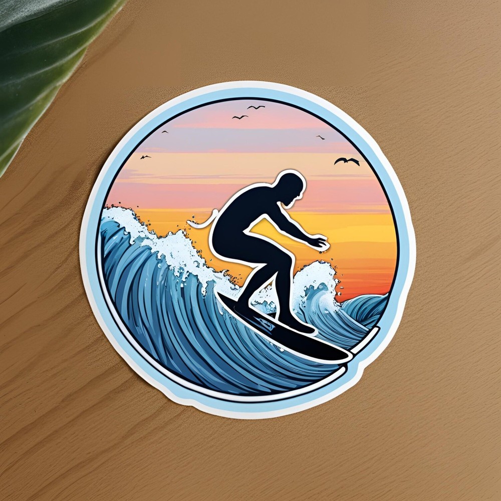 3×3” Colourful Surf Boarder Decal sticker ON SALE!