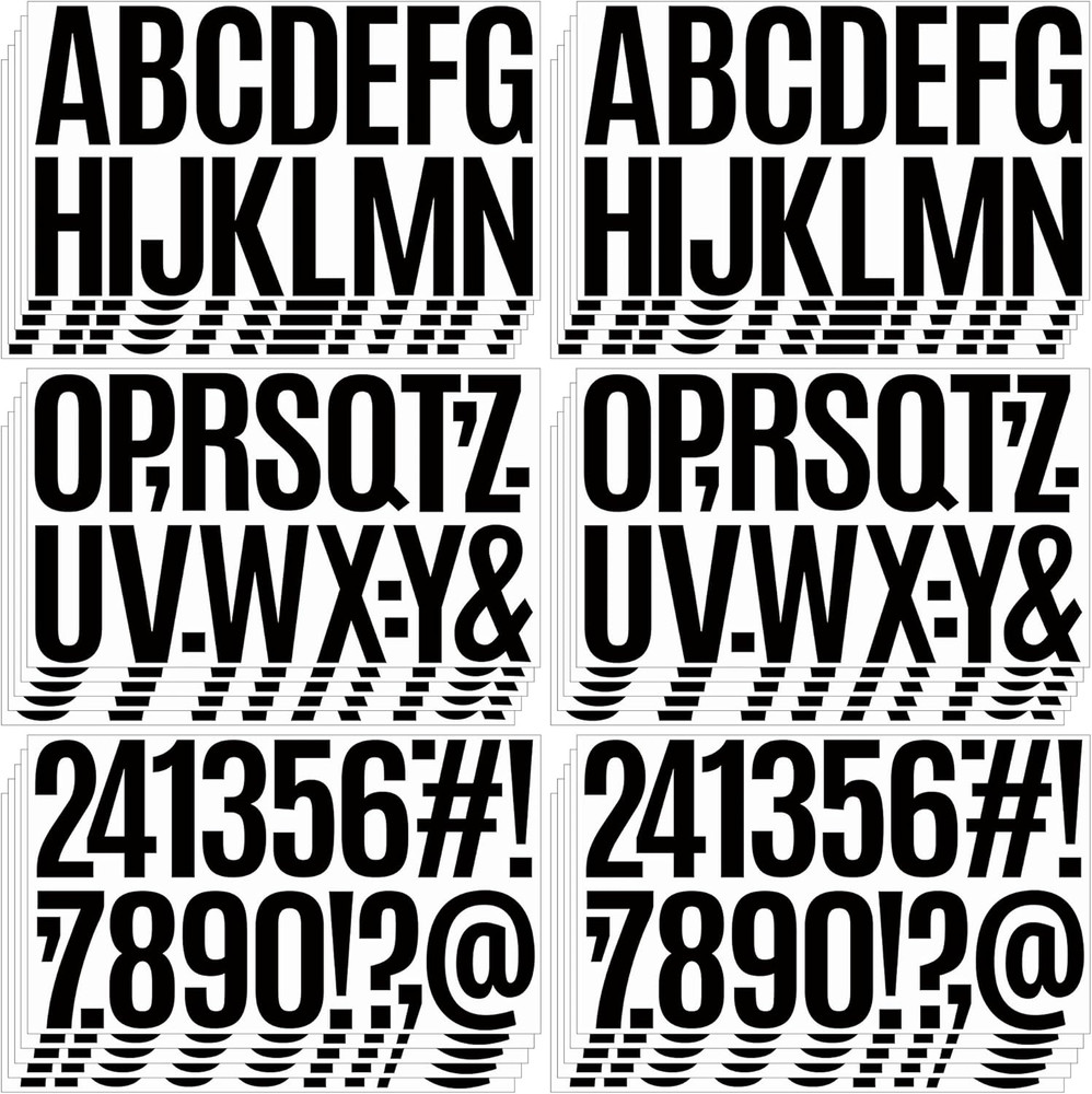 520 PCS Letter Stickers 30 Sheet Large Mailbox Numbers and Letters,Self-Adhesive