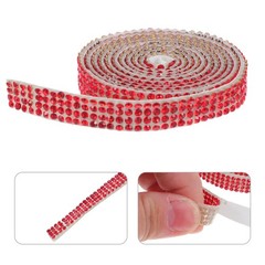 5 Pcs Sparkling Rhinestone Ribbon Adhesive Trim Strip Strips Glitter Belt