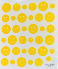 2 Sheets Yellow Happy Smile Face Stickers Papecraft Crafts Planner Supply