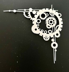 Steampunk Gearworks Die Cuts * 3 Sets * White Cardstock * Three Unique Designs