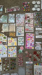 Large Lot of Pop Up Stickers, Rubbing, Flat, Diecuts, Scrapbooking Variety