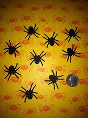 40 HALLOWEEN BLACK FISKARS SPIDER DIE CUTS PUNCHES CONFETTI TABLE SCATTER
