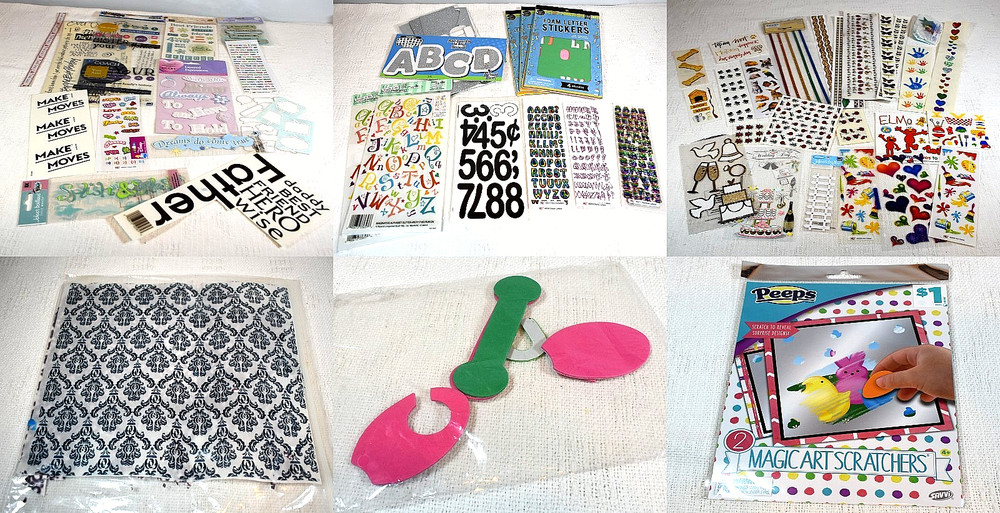 Huge Lot, Scrapbook Decorations, Stickers, Wallpaper & More, 99+ Different Types