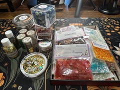 36 piece Lot Buttons Galore Sparkletz Sequin Jewels Embellishment Mixes