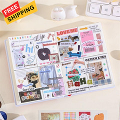 Girl’s Korean Sticker Book, Food and Daily Life Theme – 1300+ Cute Light Pink