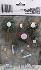 Stickers-1 Sheet Of 12 Pieces(Summer/Travel/Sunshine/Ice Cream/Birds)SHIPN 24HRS