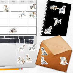 English Setter Dog Stickers for Journals, Scrapbooks, Planners, Glossy, Matte